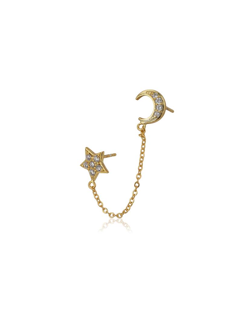 Gold-Plated Star Shaped Studs Earrings : FJE3537