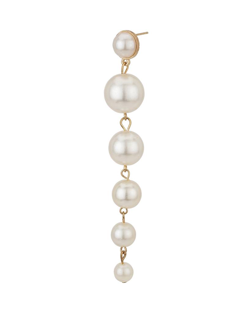 Rose Gold & White Contemporary Drop Earrings : FJE3852