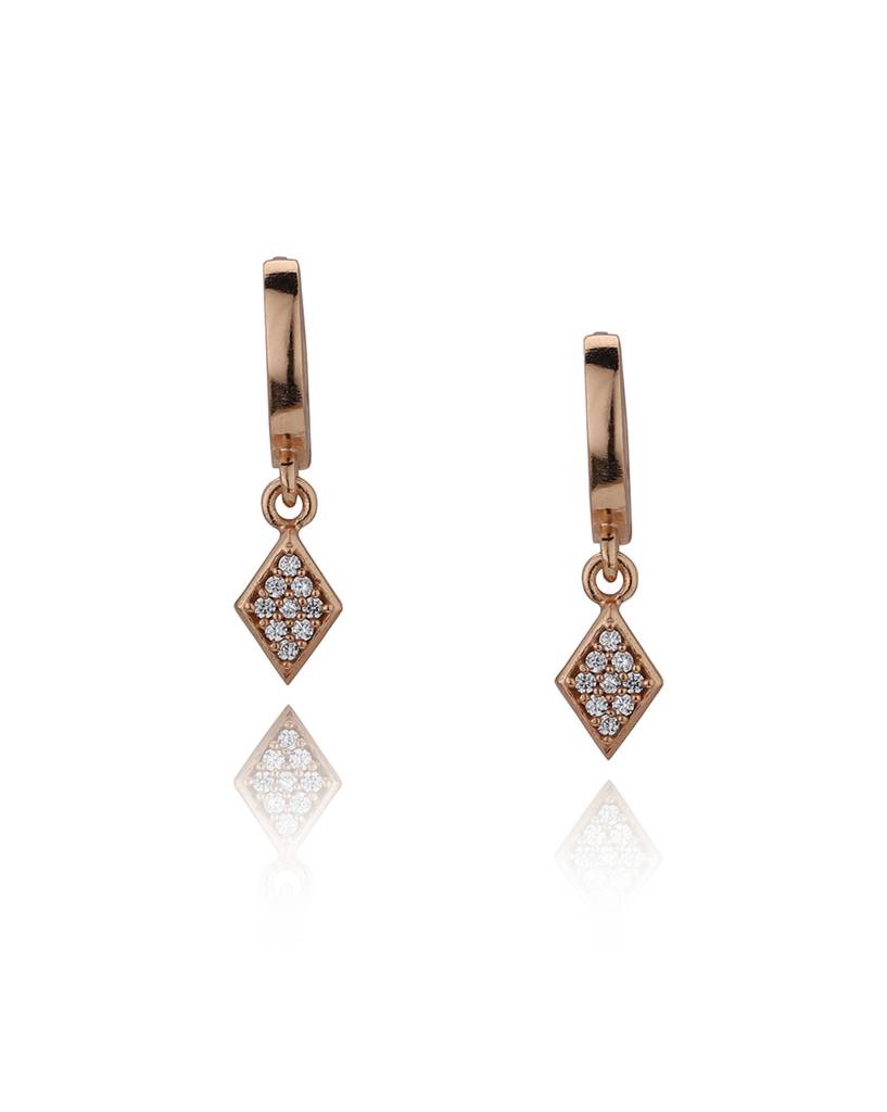 Carlton London Women Rose Gold Plated Contemporary Studs Earrings (One Size)