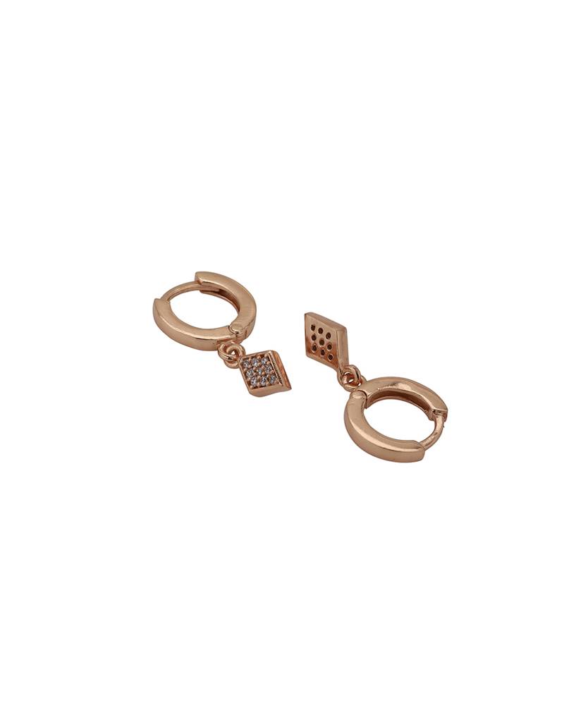 Women Rose Gold Plated Contemporary Studs Earrings : FJE3902