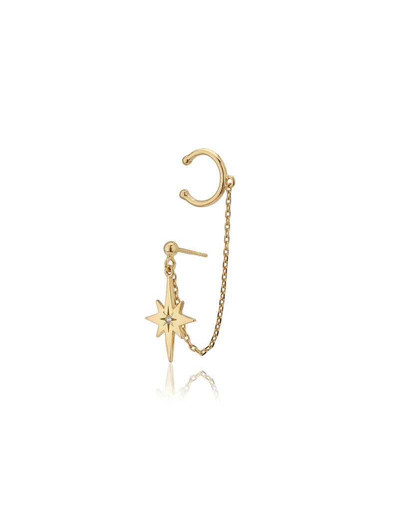 Star Shaped Ear Cuff Earrings : FJE3944
