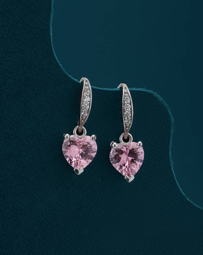 Heart Shaped Drop Earrings : FJE4057