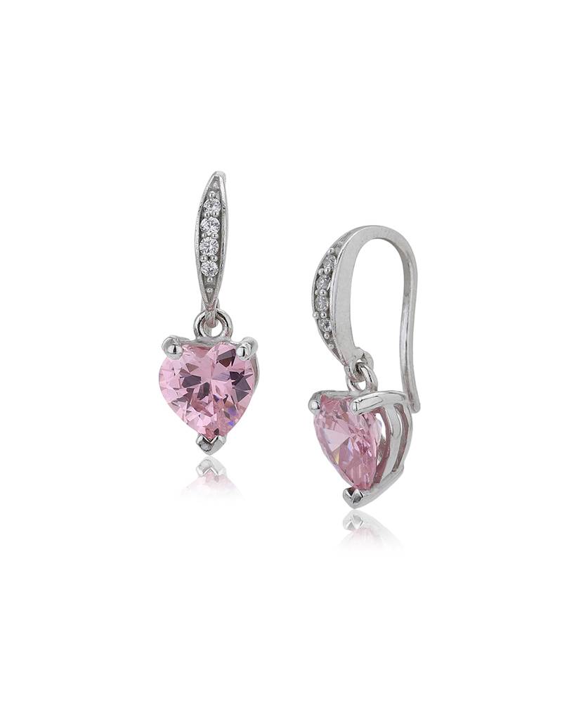 Heart Shaped Drop Earrings : FJE4057