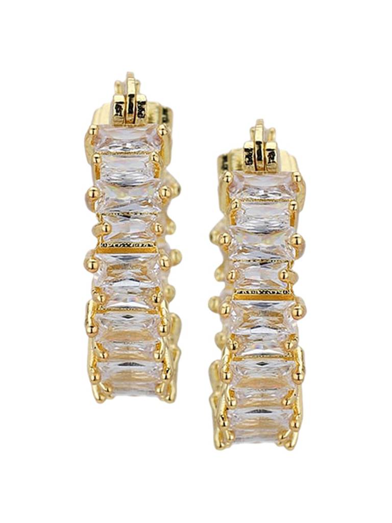 Premium Gold-Plated Circular Premium Hoop Earrings : FJE4117