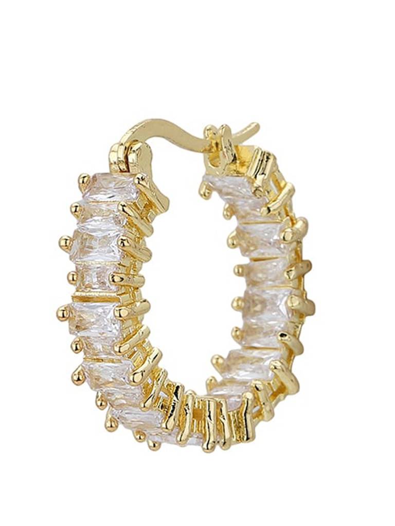 Premium Gold-Plated Circular Premium Hoop Earrings : FJE4117