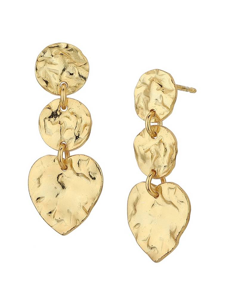 Gold-Plating Heart Shaped Drop Earrings : FJE4260