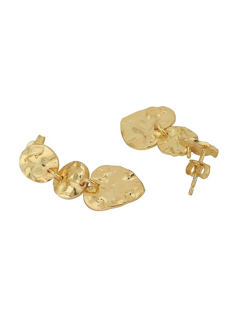 Gold-Plating Heart Shaped Drop Earrings : FJE4260