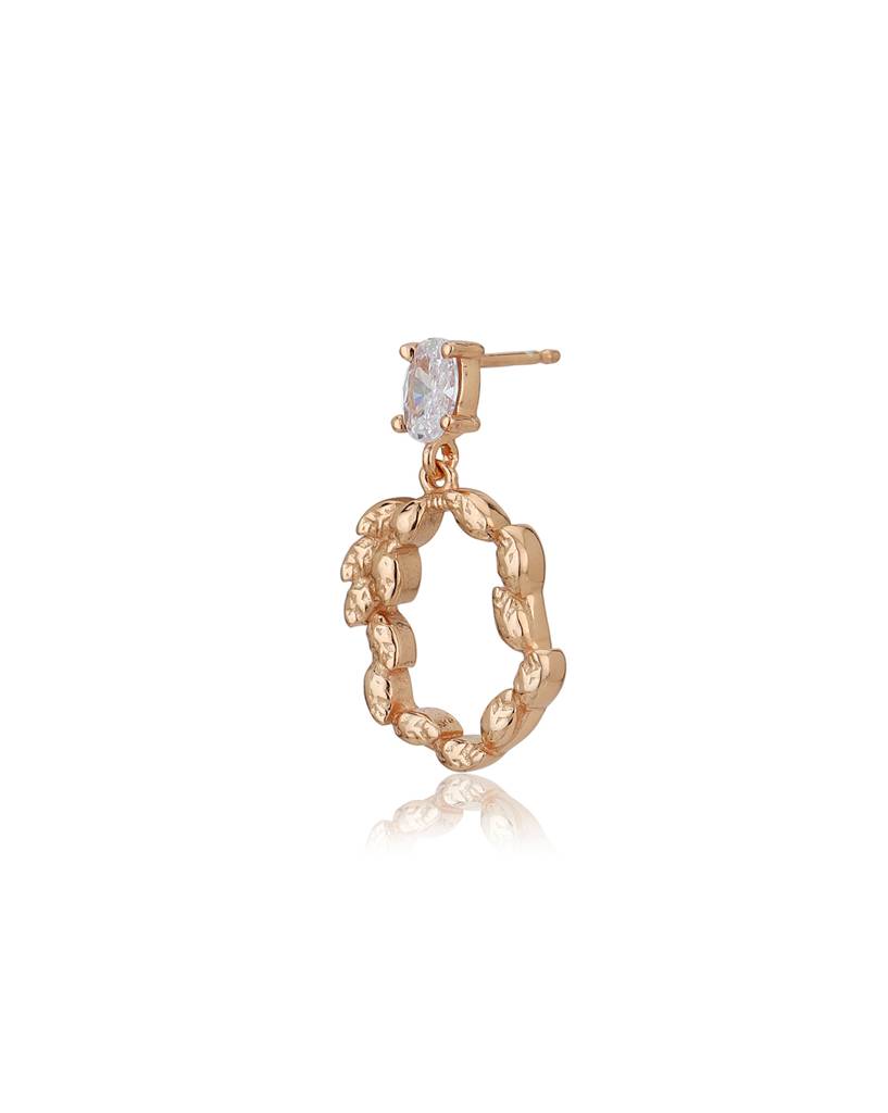 Carlton London 18Kt Rose Gold Plated Contemporary Drop Earrings : FJE4316