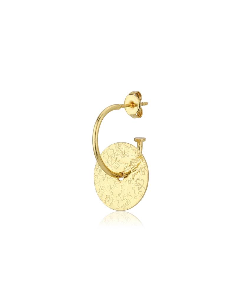 Carlton London 18Kt Gold Plated Contemporary Half Hoop Earring : FJE4320