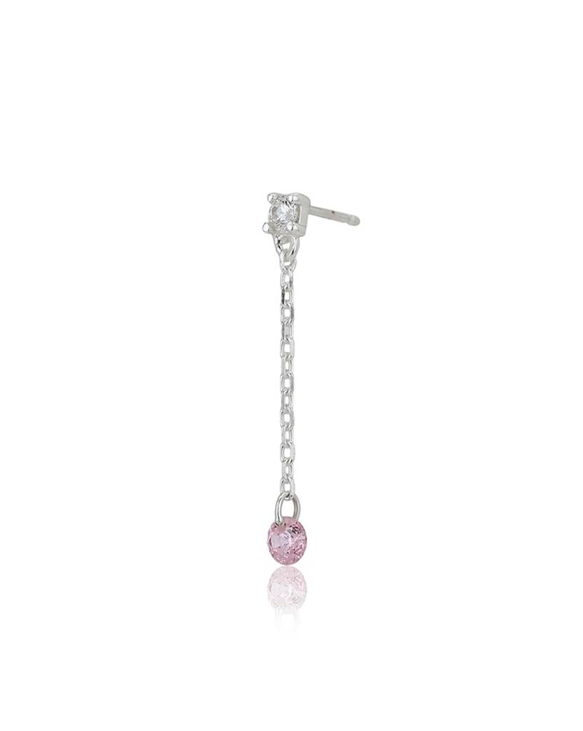 Carlton London Silver Toned Rhodium Plated Drop Earrings Dangling Cz : FJE4333