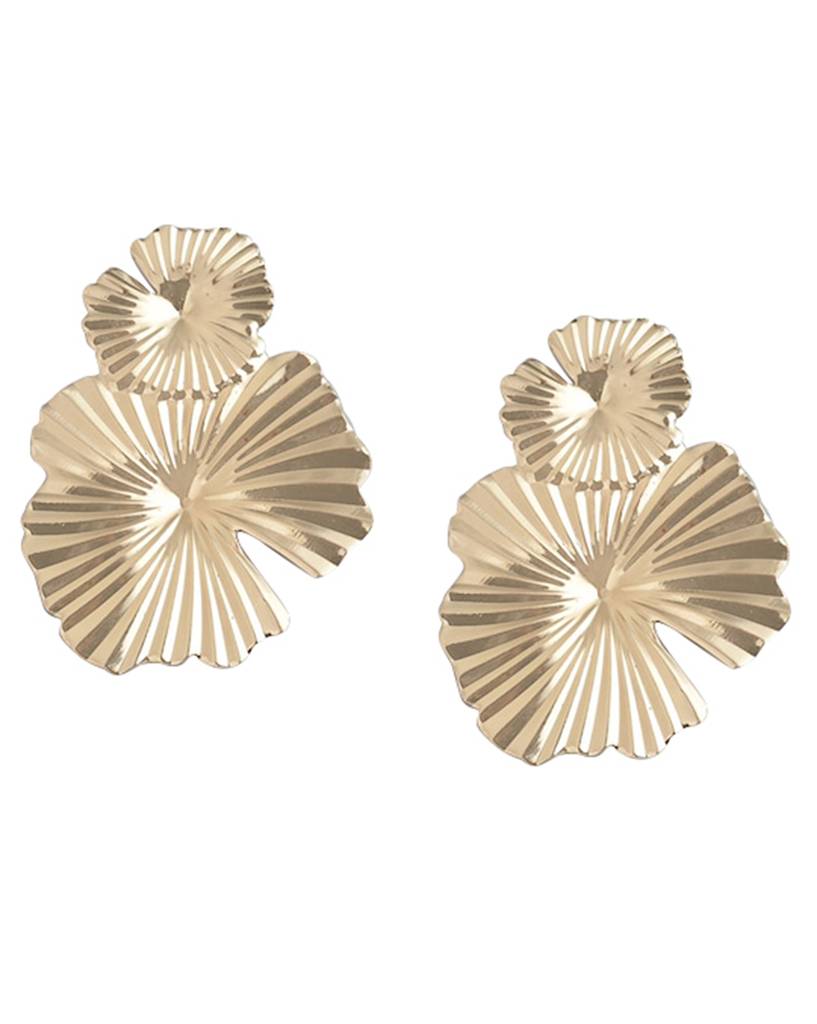 Carlton London Gold-Plated Contemporary Drop Earrings : FJE4373