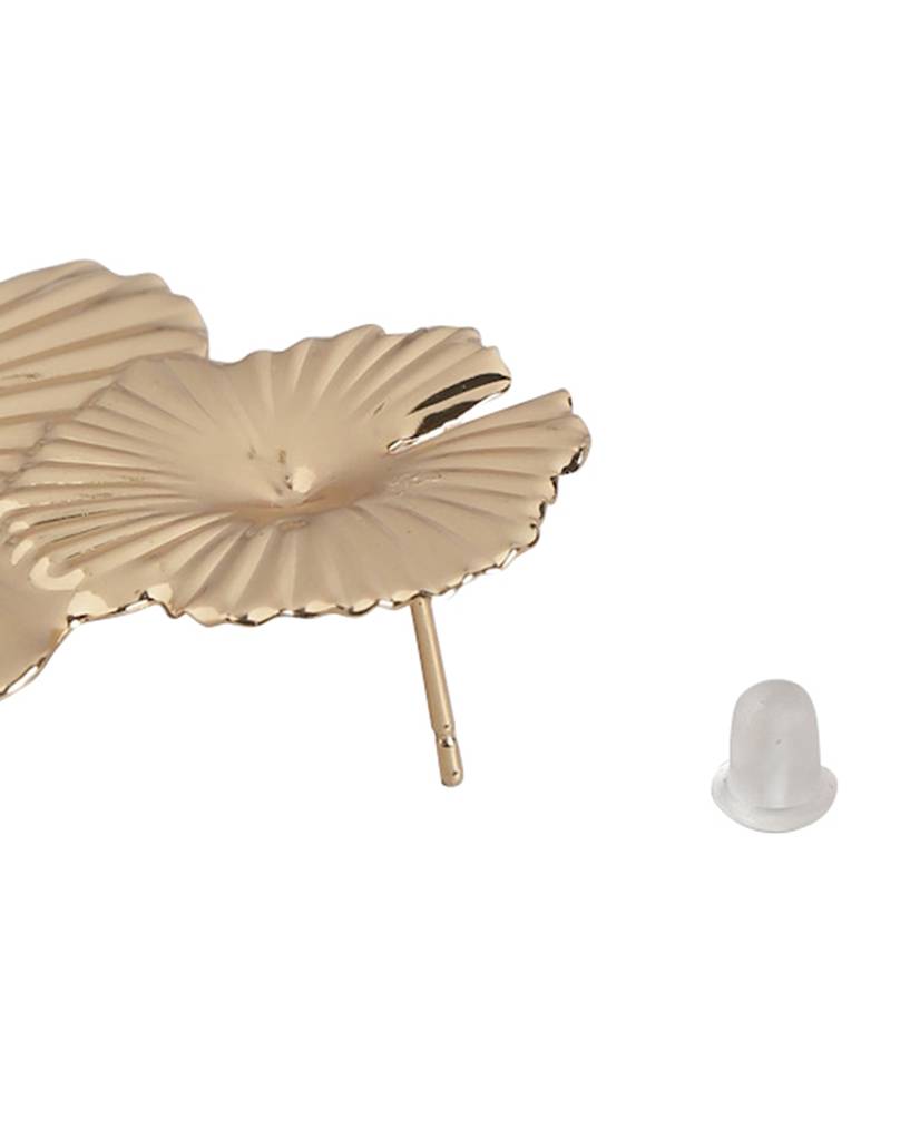 Carlton London Gold-Plated Contemporary Drop Earrings : FJE4373