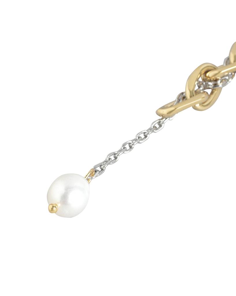 Carlton London Gold-Plated Pearl Studded Drop Earrings : FJE4435