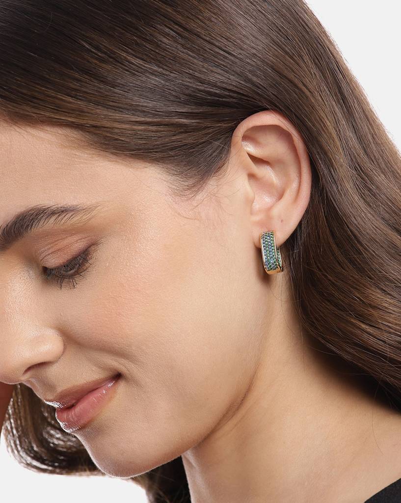 Premium Gold-Plated Cz Oval Ear Cuffs : FJE4448