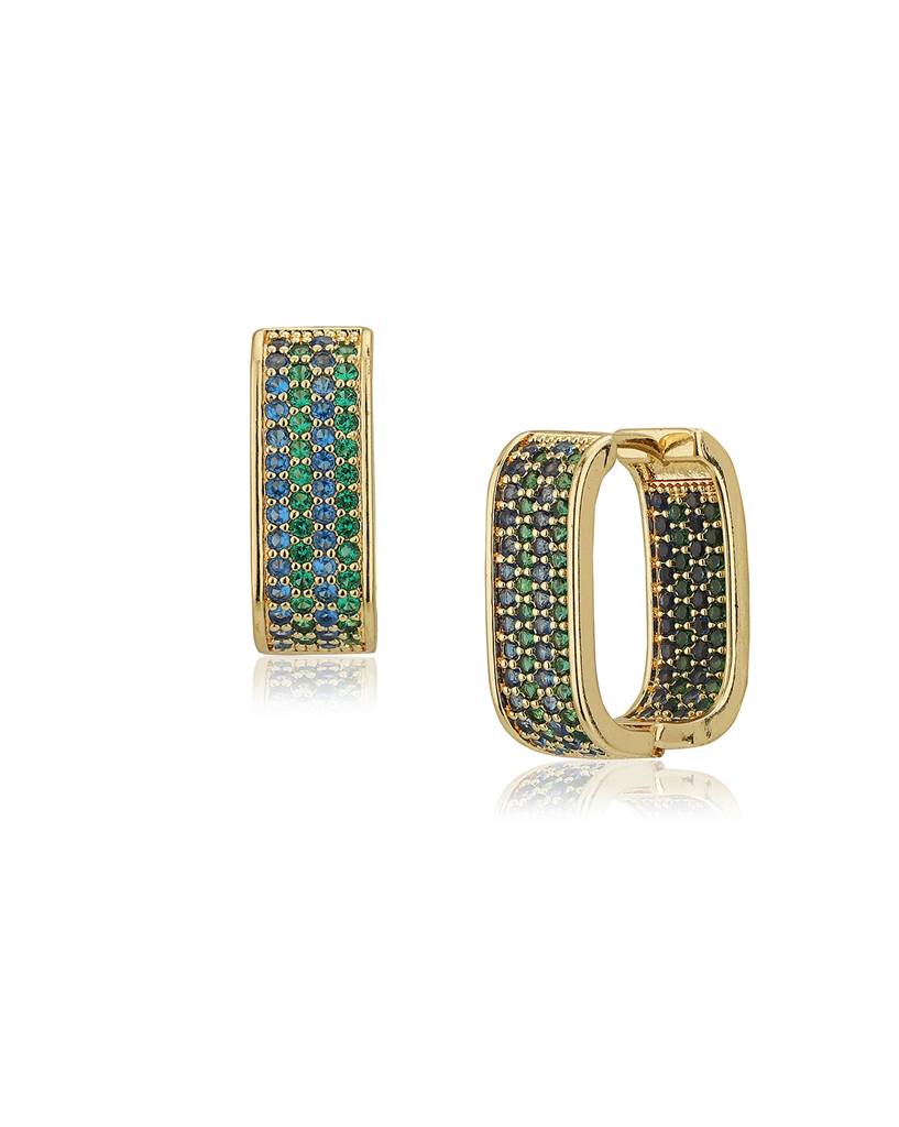 Premium Gold-Plated Cz Oval Ear Cuffs : FJE4448