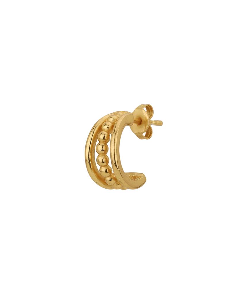18Kt Gold-Plated Contemporary Half Hoop Earrings : FJE4512