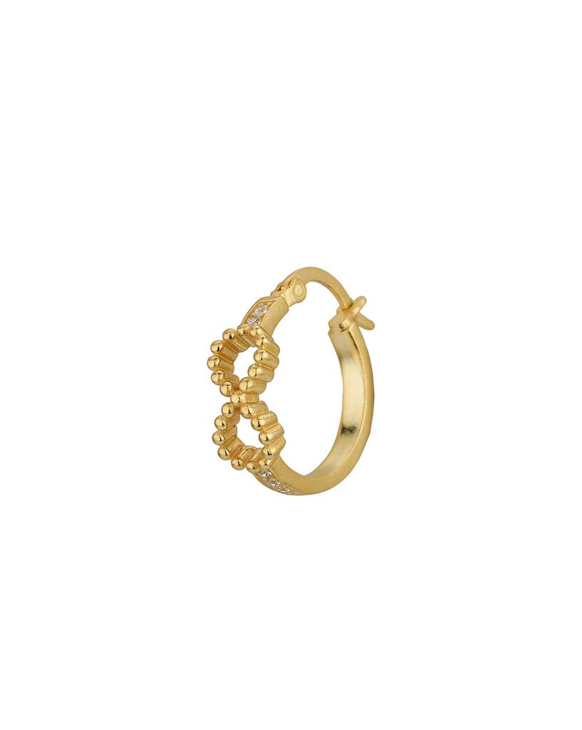 Carlton London Gold-Plated Cz Circular Hoop Earrings : FJE4530