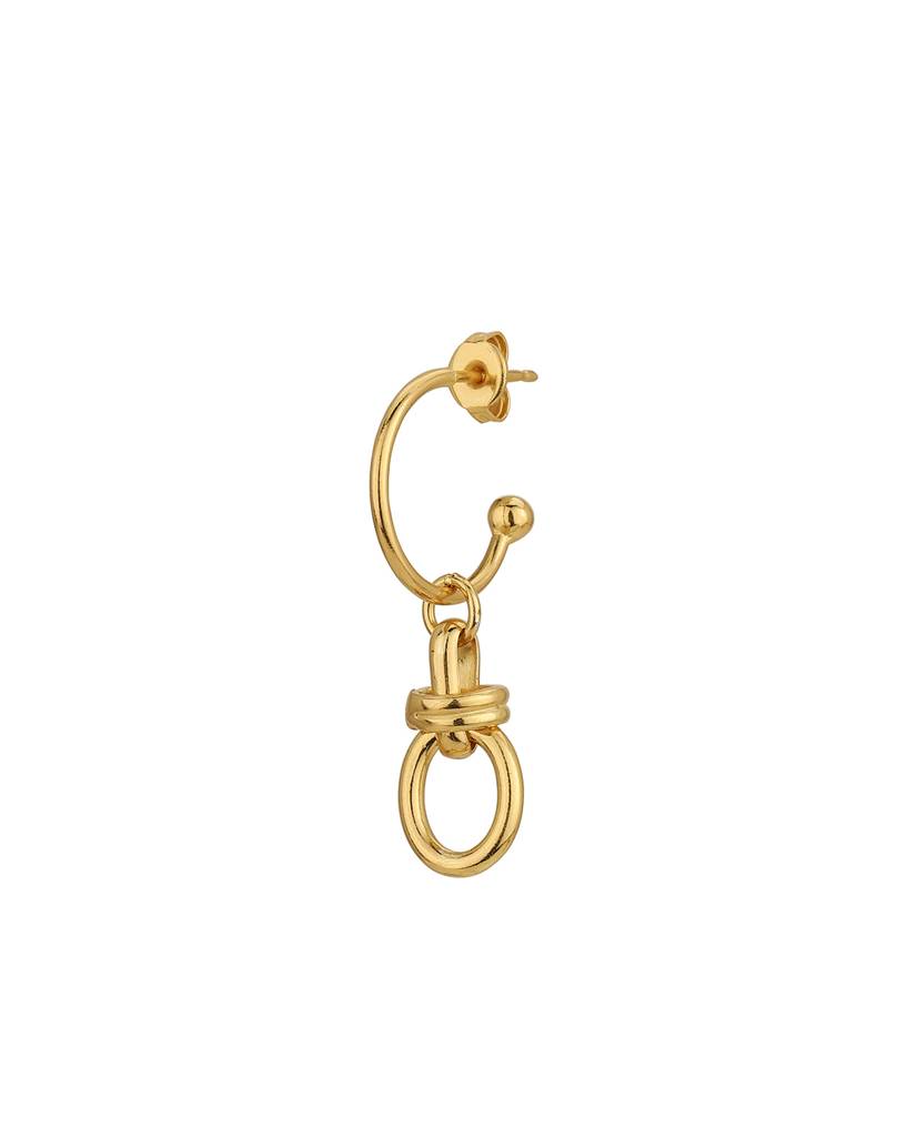 Carlton London Gold-Plated Contemporary Half Hoop Earrings : FJE4534