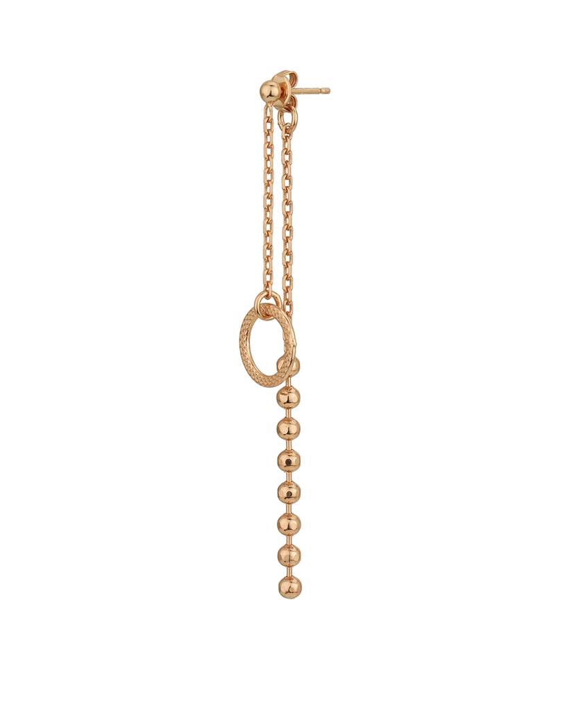 Carlton London Rose Gold Plated Contemporary Drop Earrings : FJE4535