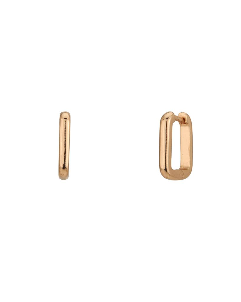 Rose Gold-Plated Square Ear Cuff Earrings : FJE4551