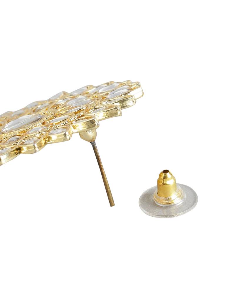 Carlton London Gold Plated Pearl Enamel Jhumka Earring : FJE4645