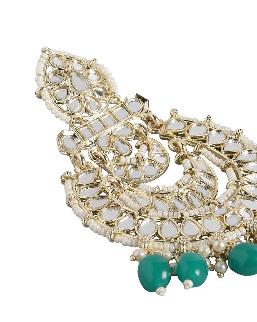 Carlton London Gold Plated Dangling Pearl Chandelier Jhumka Earring : FJE4655