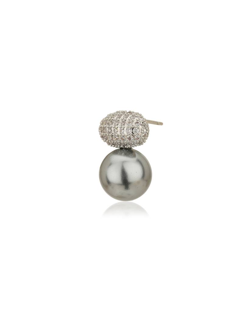 Premium Silver-Plated Pearls Oval Studs : FJE4746