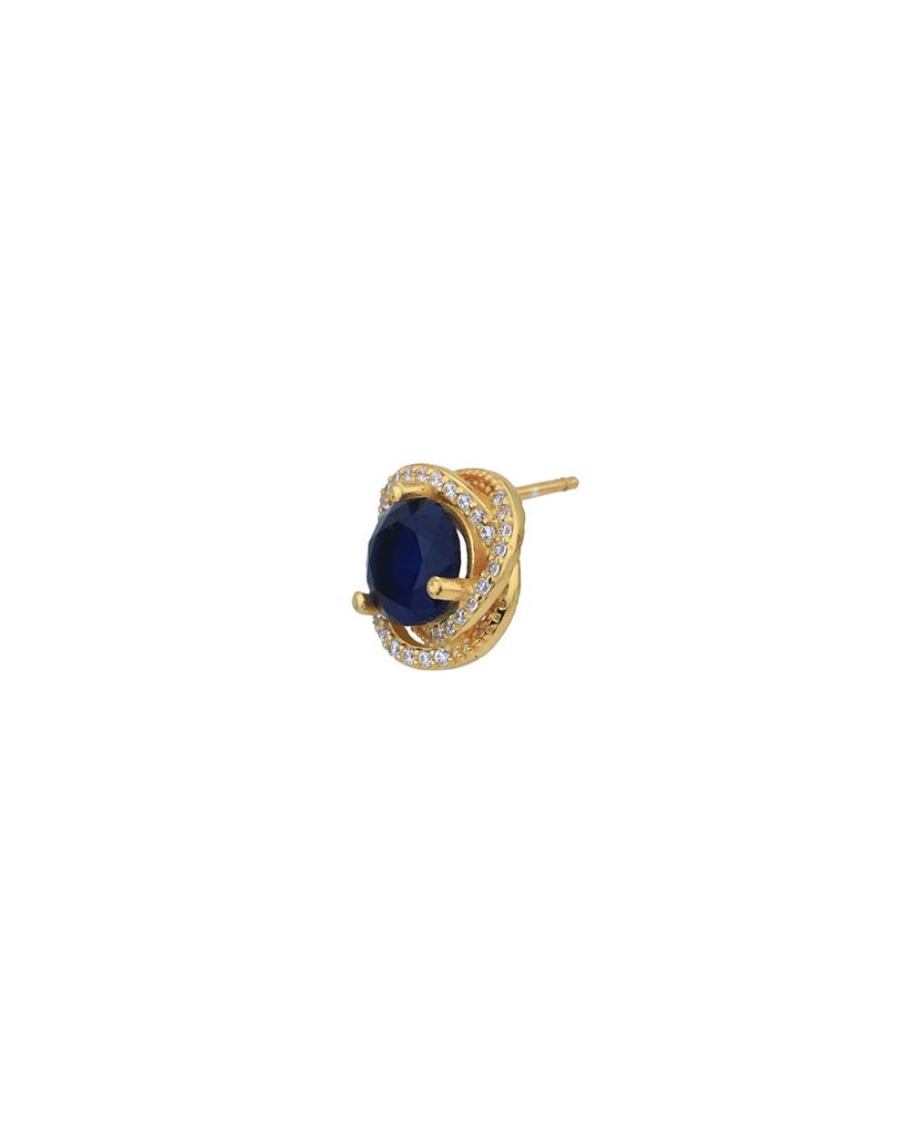 Carlton London 18Kt Gold-Plated Cubic Zirconia Contemporary Studs : FJE4801