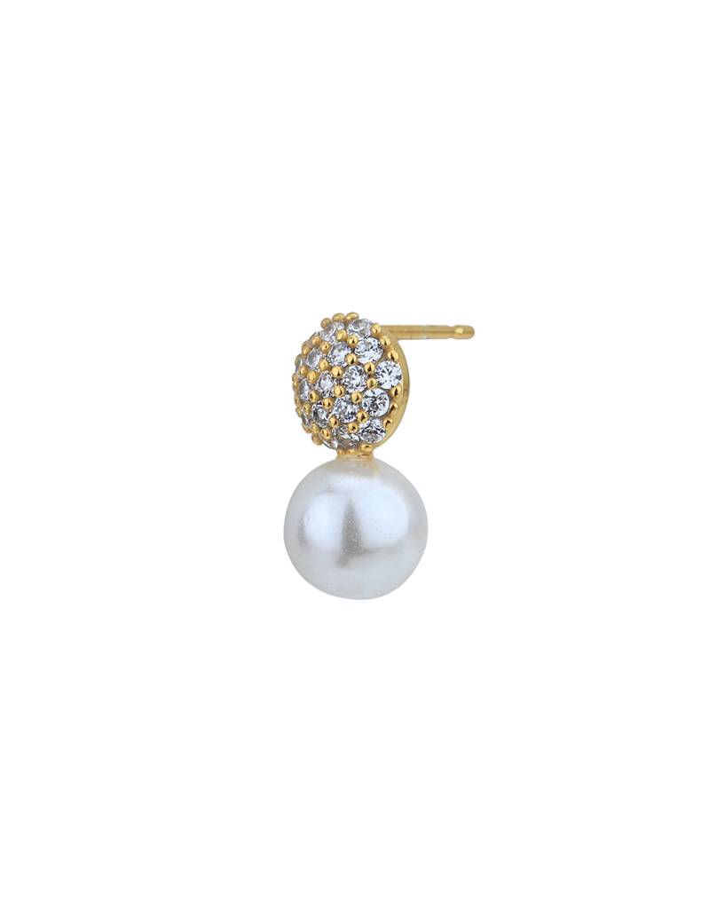 Carlton London 18Kt Gold Plated With Cz Drop Earrings : FJE4814