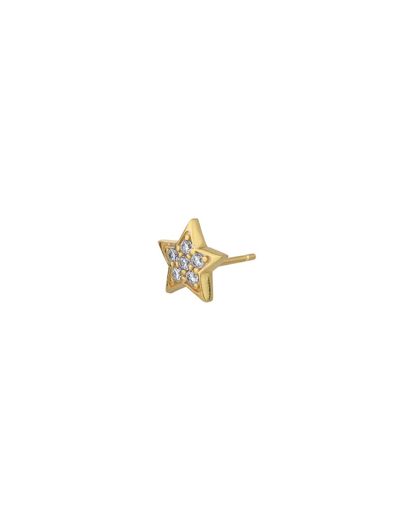 Carlton London 18Kt Gold-Plated Cz Star Shaped Studs : FJE4830