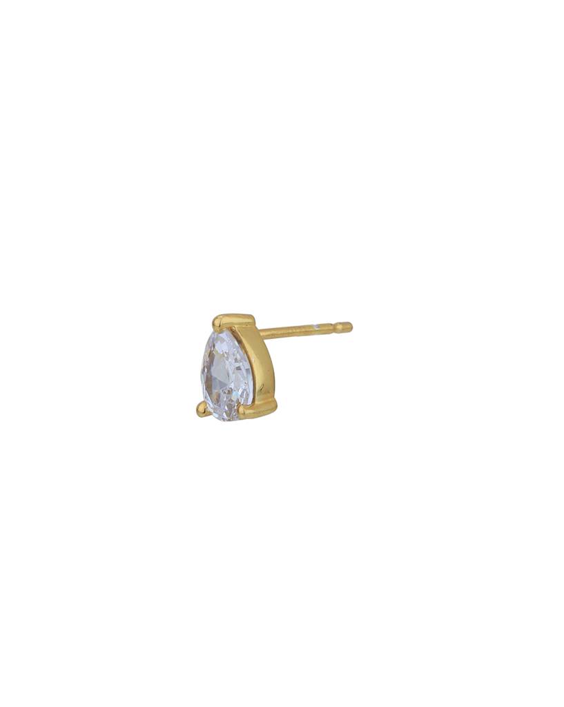 Carlton London 18Kt Gold-Plated Cz Teardrop Shaped Stud Earrings : FJE4832