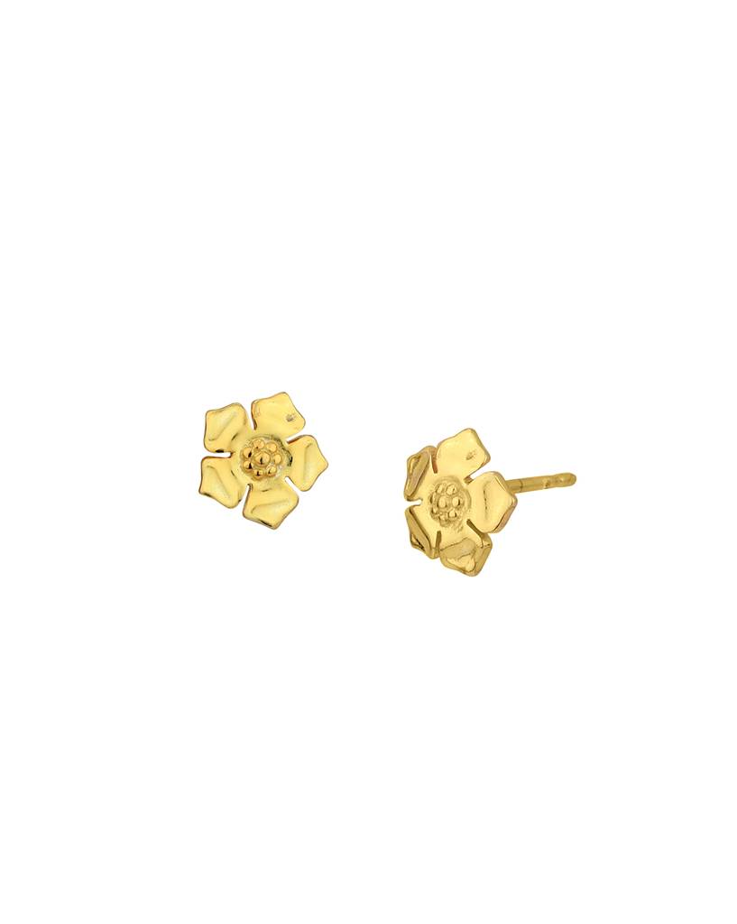 Carlton London 18Kt Gold-Plated Floral Studs : FJE4833