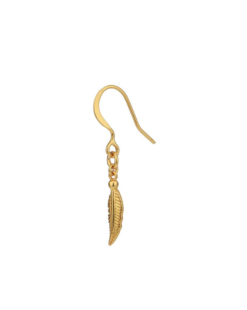 Carlton London 18Kt Gold-Plated Leaf Shaped Drop Earrings : FJE4838