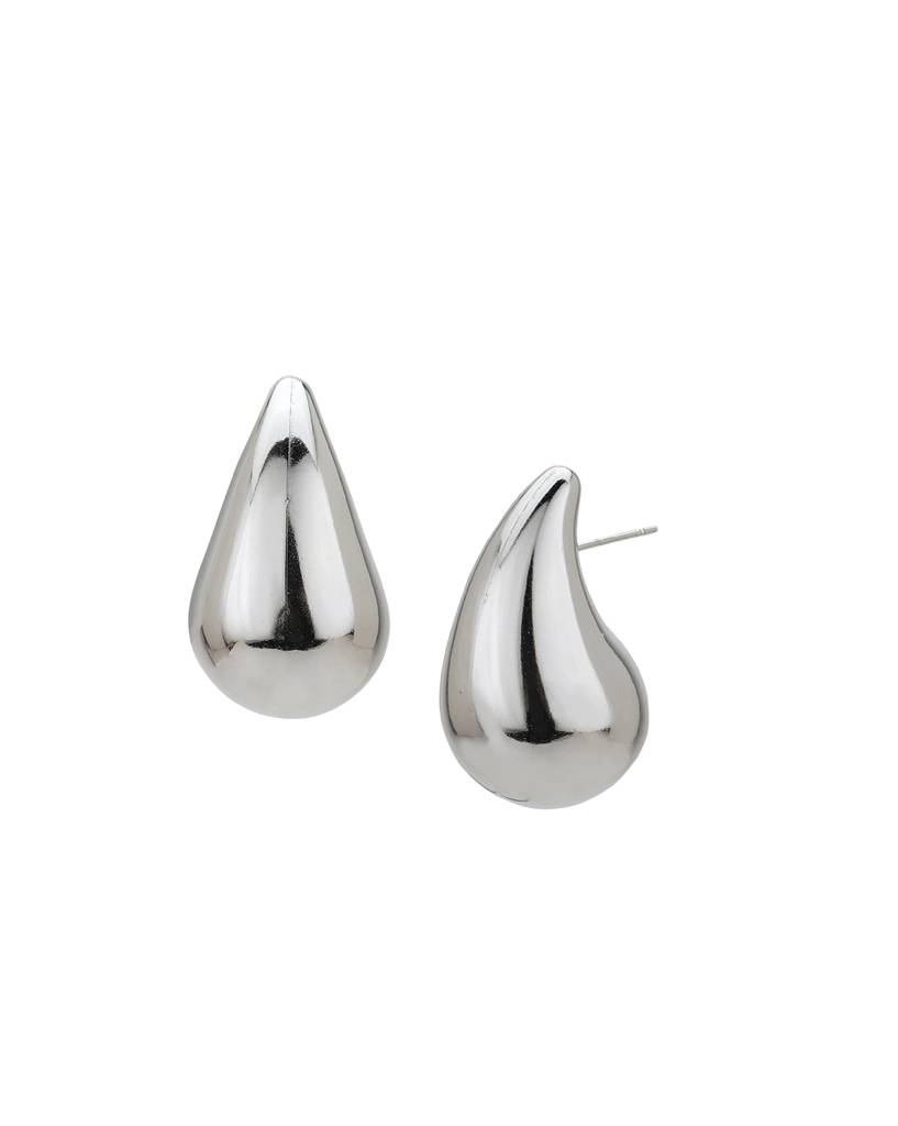 Carlton London Silver-Plated Contemporary Stainless Steel Studs : FJE4875