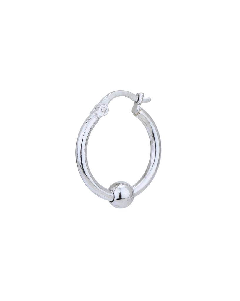 Carlton London Rhodium Plated Circular Hoop Earrings : FJE4938