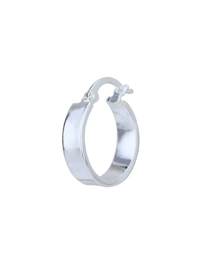 Carlton London Rhodium--Plated Circular Hoop Earrings : FJE4940