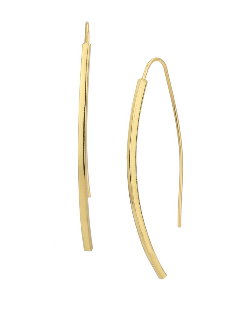18Kt Gold-Plated Oval Ear Cuff Earrings : FJE4942