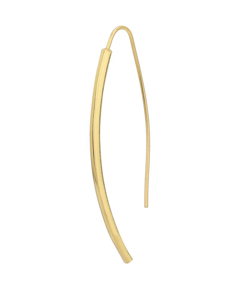 18Kt Gold-Plated Oval Ear Cuff Earrings : FJE4942