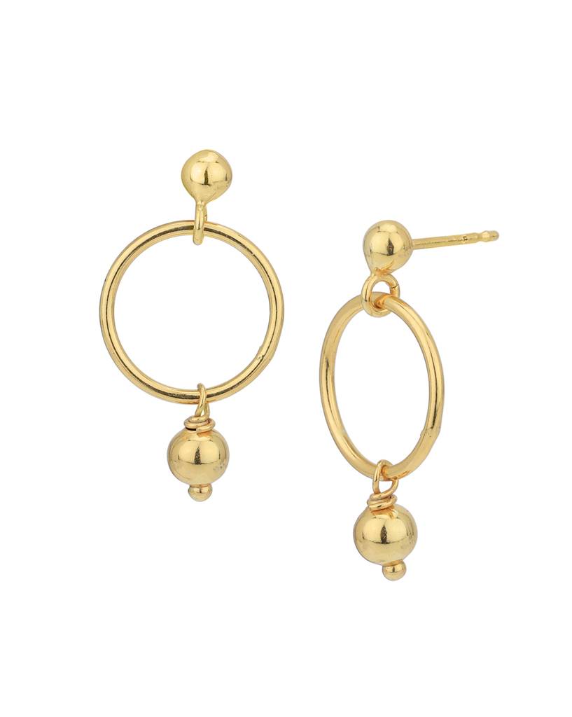 Carlton London 18Kt Gold-Plated Circular Drop Earrings : FJE4945