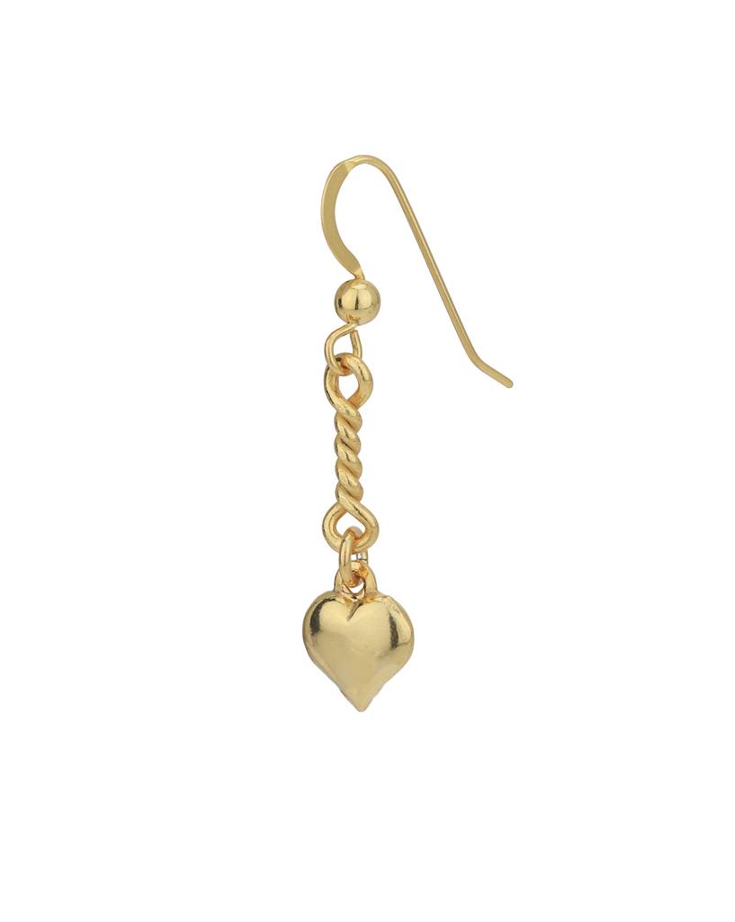 Carlton London 18Kt Gold-Plated Heart Shaped Drop Earrings : FJE4946