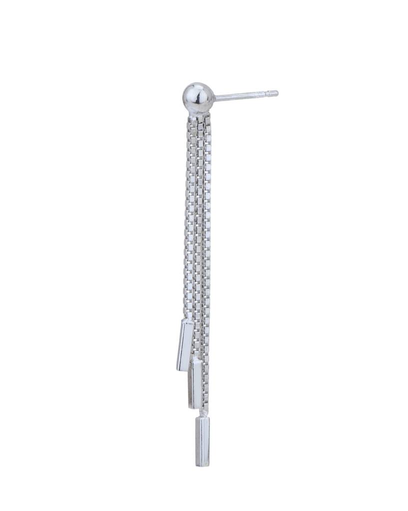 Carlton London Rhodium-Plated Contemporary Drop Earrings : FJE4951