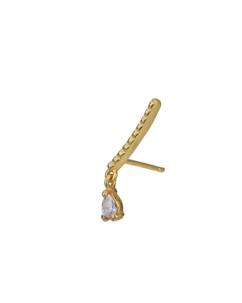 Carlton London 18Kt Gold Plated Cubic Zirconia Studded Climber Ear-Cuff Earring : FJE4964
