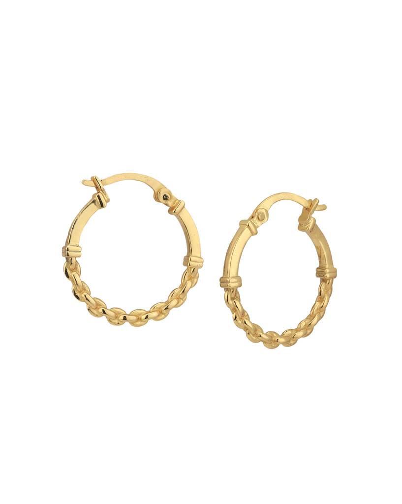 Carlton London 18Kt Gold-Plated Circular Hoop Earrings : FJE4978