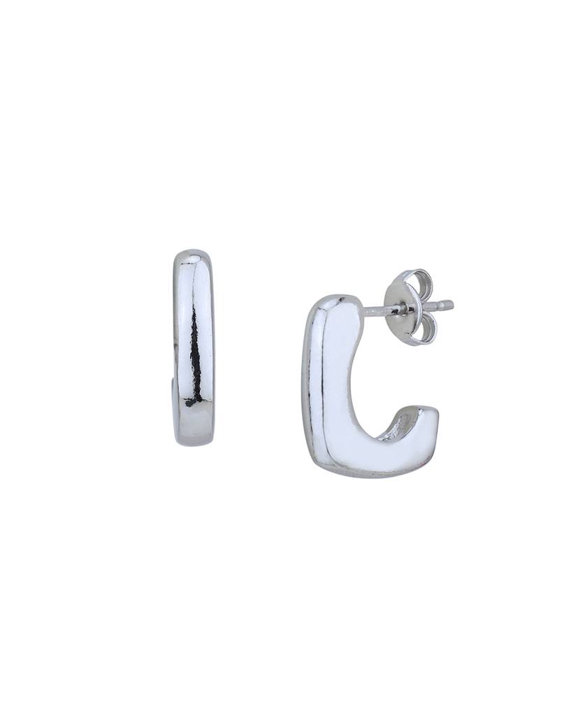 Carlton London Rhodium-Plated Contemporary Studs : FJE4980