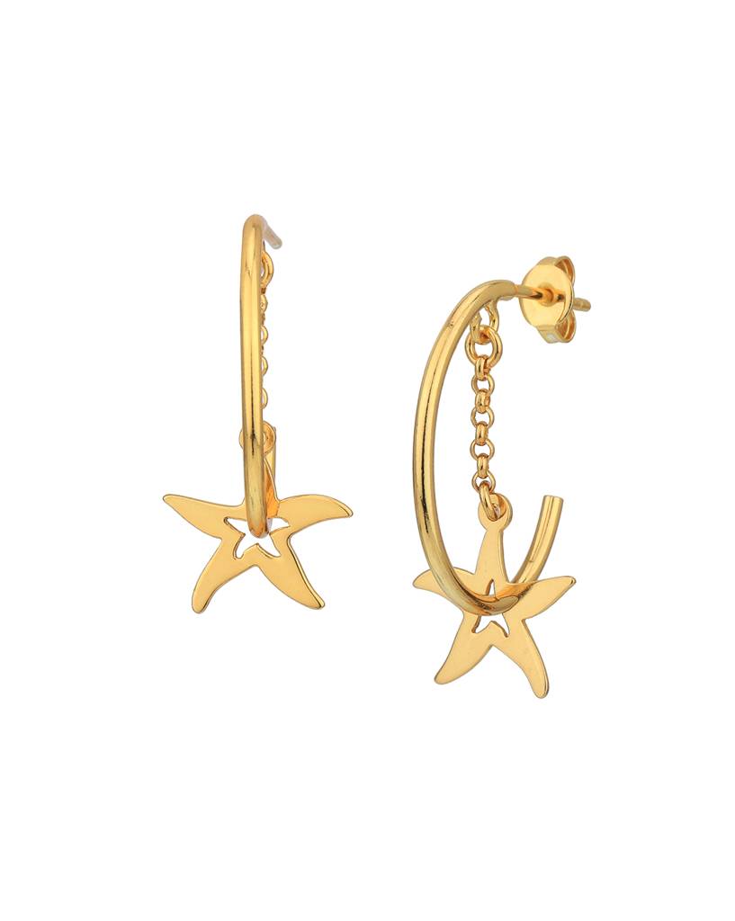 Carlton London 18Kt Gold Plated Dangling Star Drop Earring : FJE4985