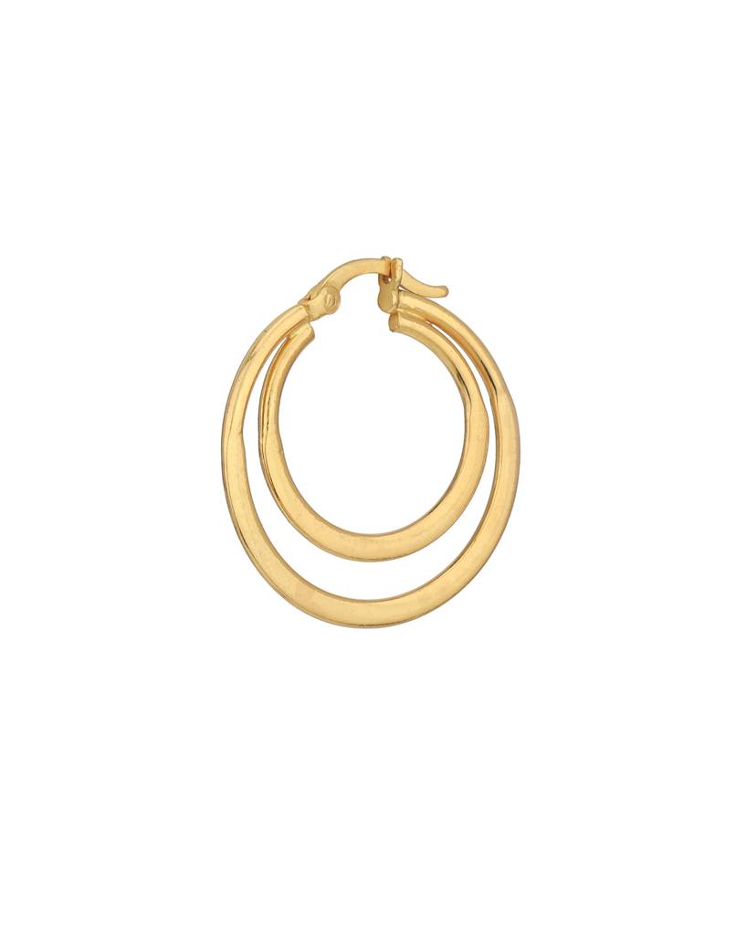 Carlton London 18Kt Gold Plated Circular Hoop Earrings : FJE4988