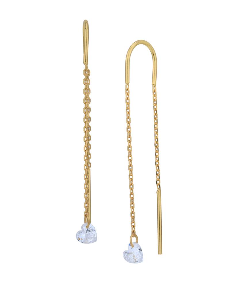 Carlton London 18Kt Gold--Plated Cubic Zirconica Contemporary Drop Earrings : FJE4989