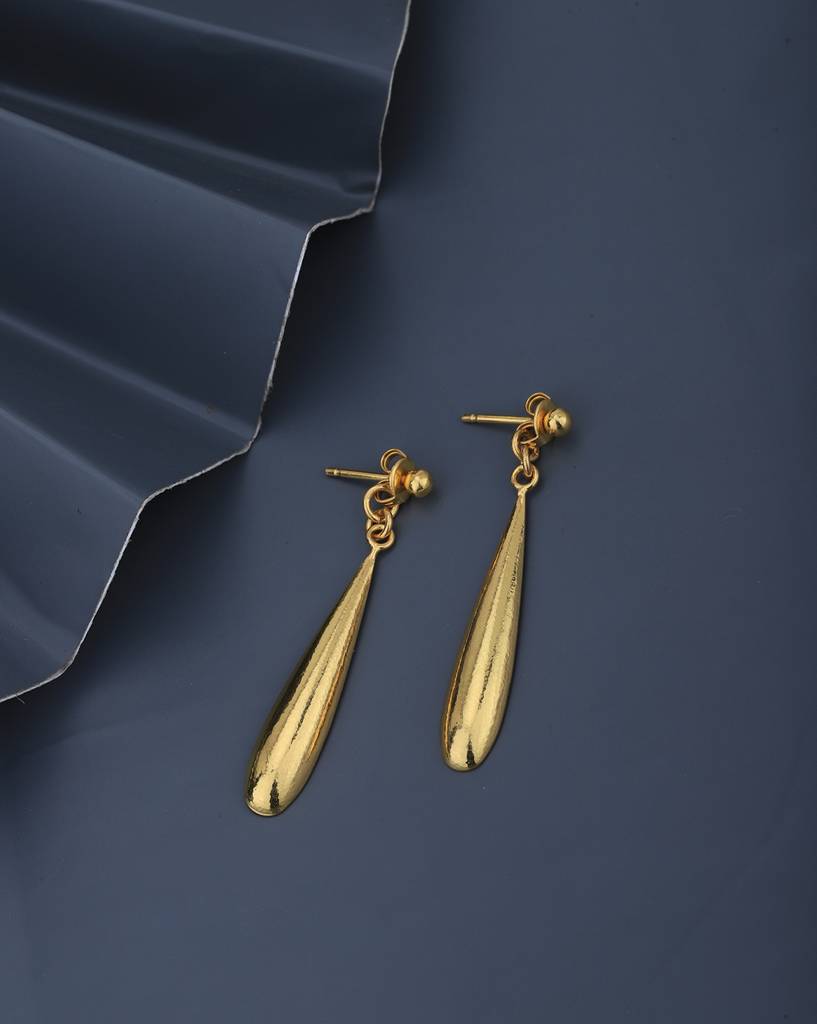 Carlton London 18Kt Gold--Plated Teardrop Shaped Drop Earrings : FJE4990