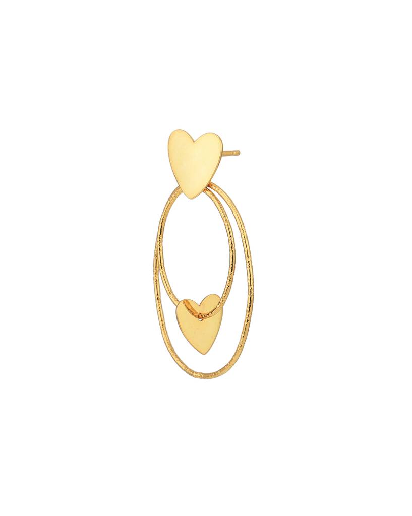 Carlton London 18Kt Gold--Plated Heart Shaped Drop Earrings : FJE4993
