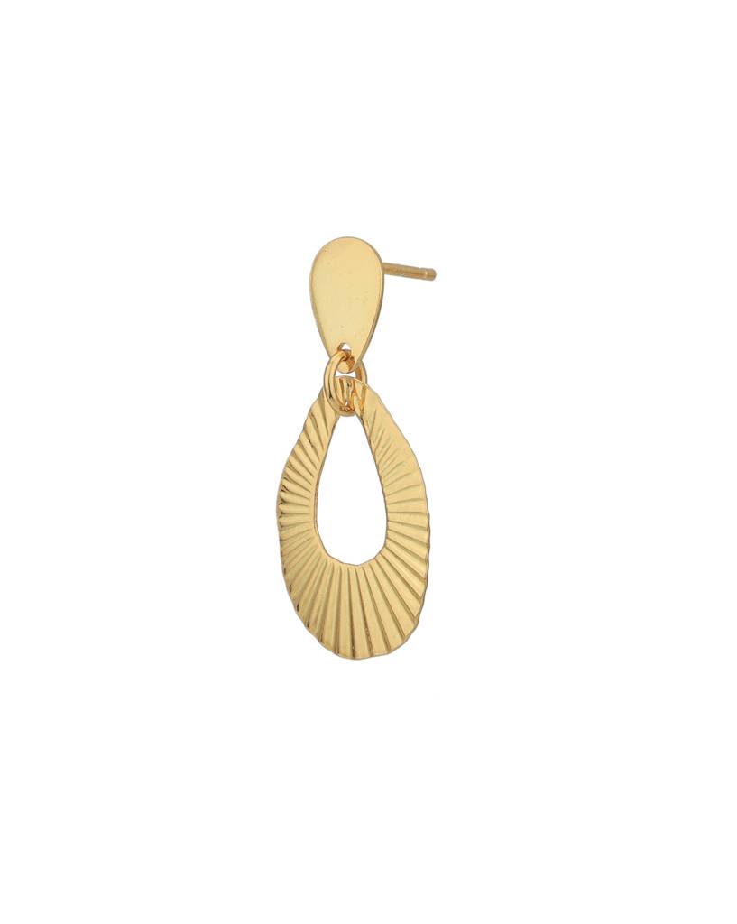 Carlton London 18Kt Gold-Plated Teardrop Shaped Drop Earrings : FJE4995